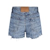 Vintage Denim Logo Print High Waisted Shorts