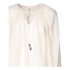 White Cotton Blouse with Ruffles