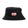 Black Logo Bucket Hat with Red and White Front