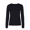 Black Merino Wool Knit Blouse