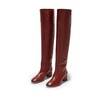 Rust Calf Leather High Block Heel