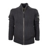 Mens Full Zip Sweater with Dedicated Aviation Patches