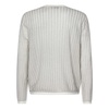 White Wave Pattern Crewneck Sweater
