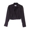 Black Cropped Shirt with Hook Closure