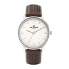 Brown Leather Quartz Analog Watch