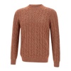 Orange Wool Sweater Crew Neck