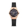 Ultra Slim SWAROVSKI ELEMENTS Black Milanese Bracelet Watch