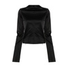 Black Satin Logo Top
