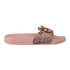 Lace Crystal Sandals Slides