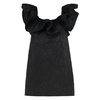 Ruffled Floral Jacquard Mini Dress