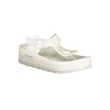 White Polyethylene Flip Flops with Ankle Strap
