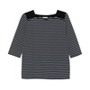 Black Rhinestone Embellished Square Neck Top