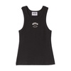 Ribbed Logo Tank Top Black