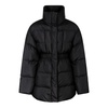 Black Puffer Jacket High Collar
