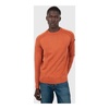 Cotton Techno Wash Orange Crewneck Shirt