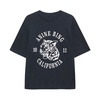Leopard Print Oversized Tee - Charcoal