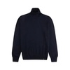 Blue Turtleneck Wool Knit Sweater