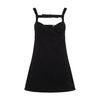 Black Cotton Mini Dress