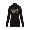 Black Turtleneck with Beige Line