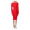 Red Sculpting Jersey Midi Dress
