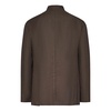 Brown Linen Jacket with Stand Collar