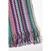 Chevron Pattern Viscose Scarf with Fringes