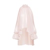 Pink Bow Sweater with Draped Design