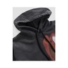 Black Graphic Hoodie with Red Print