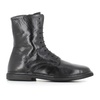 Black Leather Ankle Boots with Zip