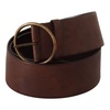 Elegant Leather Belt with Engraved Buckle