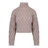 Maxi-neck Cable-Knit Wool Turtleneck