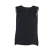 Black Silk Georgette Shell Top
