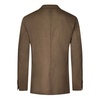 Brown Wool Blend Single-Breasted Blazer