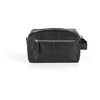 Black Leather Men's Washbag