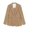 Brown Button-Up Jacket with Notched Lapels