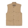 Beige Jacket with Front Press-Stud Fastening