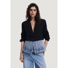Black Button-Up Jacket Spring/Summer Women