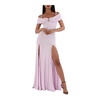 Jersey Crêpe Corset Dress with Draped Shoulders