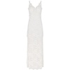 Ivory White V-Neck Long Dress