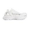 White Mesh Leather Sneaker with Rope Straps