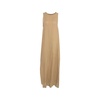 Beige Linen Maxi Dress with Pockets