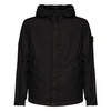 Black Nylon Jacket with Cap