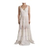 White Cotton Tiered Maxi Dress