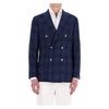 Blue Double-Breasted Tailored Jacket