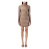 Greige Draped Mini Dress