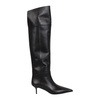 Low-heeled suede boots with side zipper