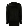 Black Cut-Out Knitted Top