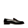 Black Leather Flat Shoes