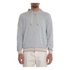 Hooded Zip Cardigan Cotton Elastic Contrast