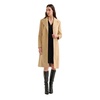 Elegant Camel Velour Long Coat
